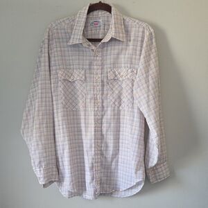 Levi's Men's Plaid Vintage Long Sleve Shirt - Cream
